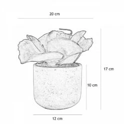 Succulente Artificielle Pot Effet Ciment 17cm -Feuilora Soldes Boutique 486998e291933d12