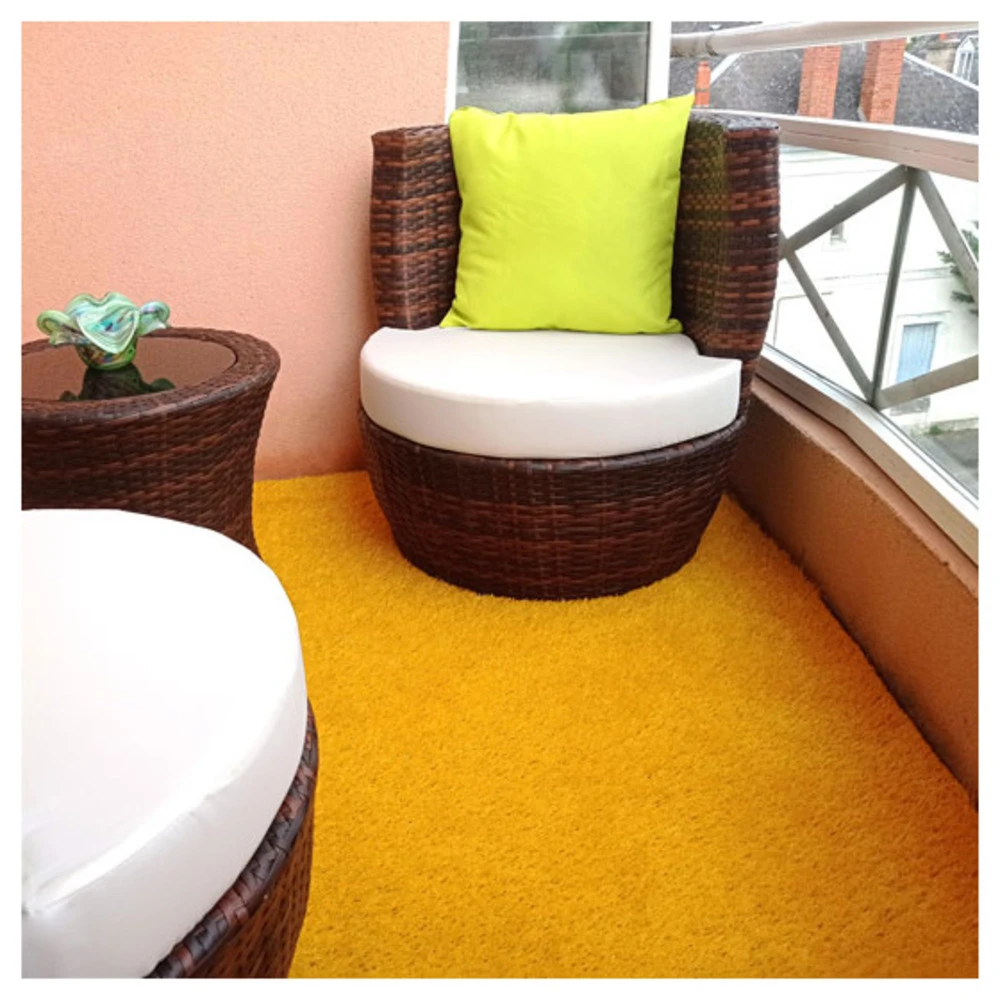 Gazon Synthétique Peps - Couleur Jaune Orangé - 20mm - 2m X 4m 4 Gazon Synthétique Peps - Couleur Jaune Orangé - 20mm - 2m X 4m – Image 2