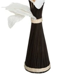 ATMOSPHERA Fagot De Fleurs Et Tiges Séchées Blanc Et Noir D. 36 X H. 100 Cm -Feuilora Soldes Boutique 64821bbb535164.87538122