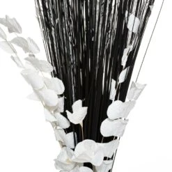 ATMOSPHERA Fagot De Fleurs Et Tiges Séchées Blanc Et Noir D. 40 X H. 150 Cm -Feuilora Soldes Boutique 648229d63507f2.00401655