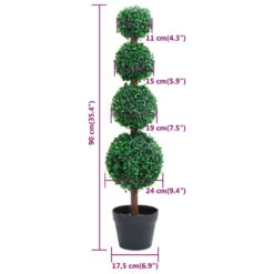VIDAXL Plante De Buis Artificiel Avec Pot Forme De Boule Vert 90 Cm 11 VIDAXL Plante De Buis Artificiel Avec Pot Forme De Boule Vert 90 Cm -Feuilora Soldes Boutique 68e5405c0efe6fd7
